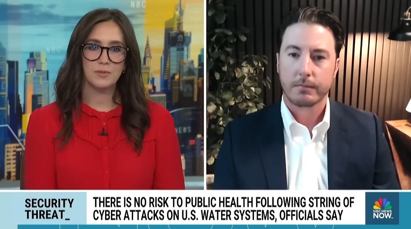 Tom Hegel discussing cyberattacks on United States water systems on NBC News